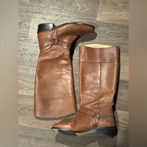 Woman's Brown Leather Riding Boots Size 6 1/2